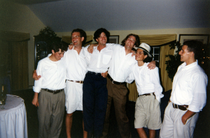 1995 Donovan Wedding with the guys